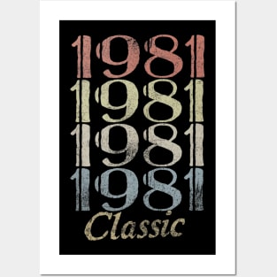 39th Birthday Gift 39 Years Old Retro Vintage 1981 Classic Posters and Art